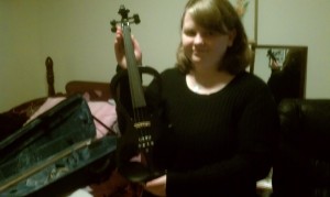 Leah and her electric violin
