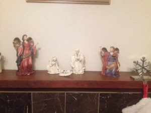 the Holy family ceramic decoration