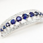 Diamond and Sapphire Engagement Ring