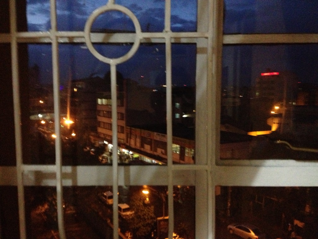 Nairobi hotel room window