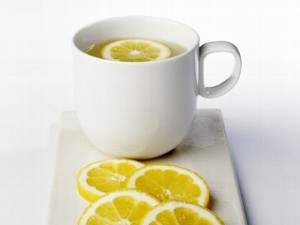 Warm lemon water -http://www.healthywriter.com/the-power-of-lemon/