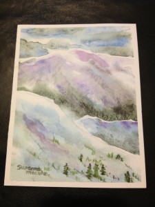 purple mountains card