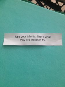what my fortune cookie read