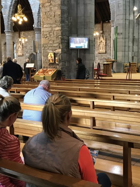 People at Mass at St. Mary's Cathedral
