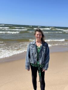 me at Lake Michigan