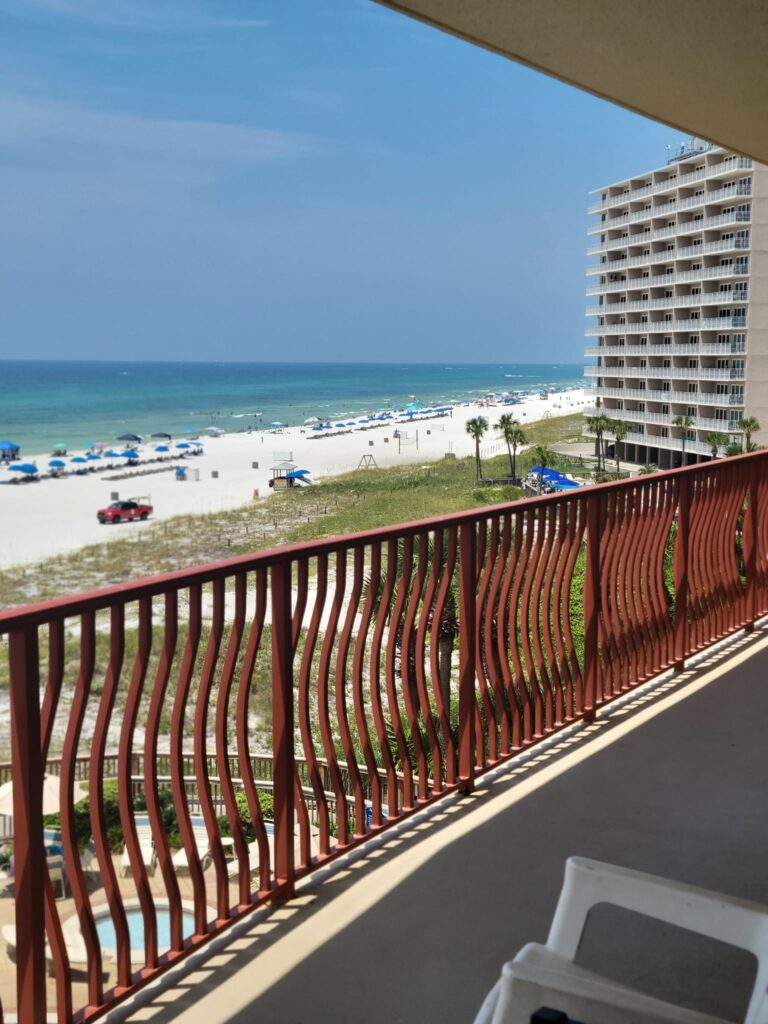 Ray's view from his condo at Panama City beach, Florida